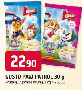 GUSTO PAW PATROL 30 g křupky