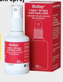 OCTIZY® 1 mg/g + 20 mg/g, kožní sprej g, kožní sprej 50 ml