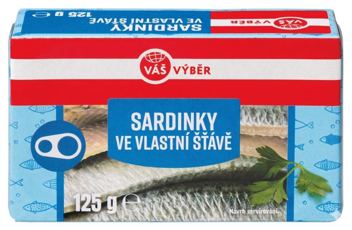VÁŠ VÝBĚR Sardinky, 90 g