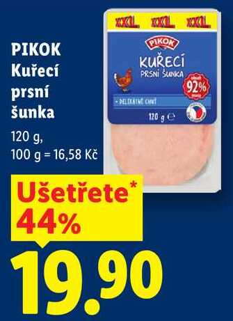 PIKOK Kuřecí prsní šunka, 120 g