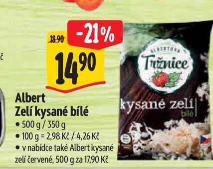   Albert Zelí kysané bílé 500 g/350 g 