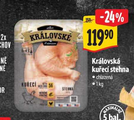 Královská kuřecí stehna chlazená 1 kg