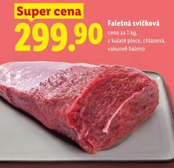 Falešná svíčková, cena za 1 kg