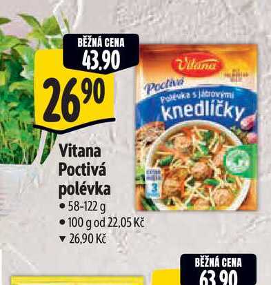 Vitana Poctivá polévka 58-122 g