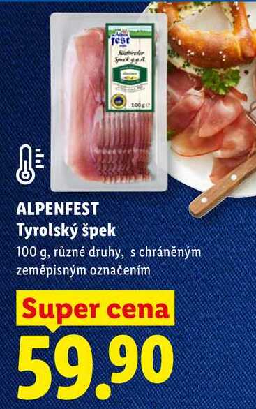 ALPENFEST Tyrolský špek, 100 g
