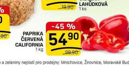 PAPRIKA ČERVENÁ CALIFORNIA 1 kg