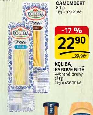 KOLIBA SÝROVÉ NITĚ vybrané druhy 50 g