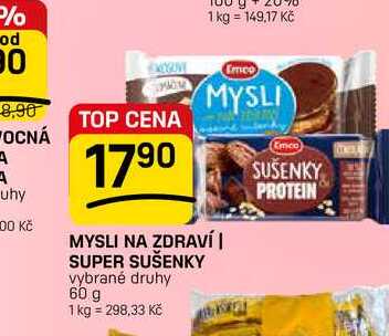 MYSLI NA ZDRAVÍ | SUPER SUŠENKY vybrané druhy 60 g