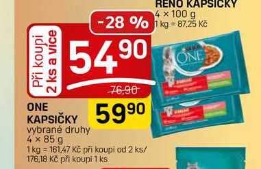 ONE KAPSIČKY vybrané druhy 4 x 85 g