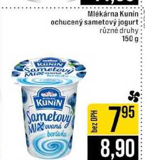 Mlékárna Kunin ochucený sametový jogurt různé druhy 150 g