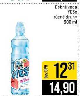 Dobrá voda YESS různé druhy 500 ml
