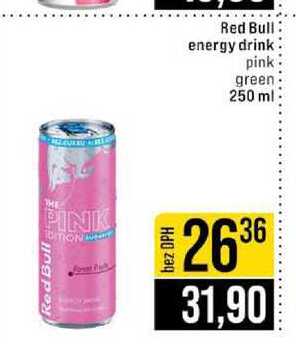 Red Bull energy drink pink green 250 ml