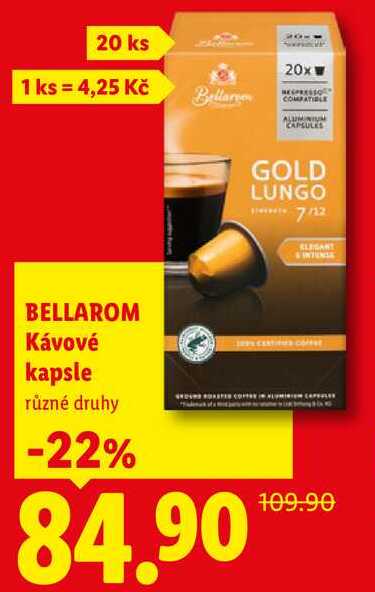BELLAROM Kávové kapsle, 20 ks