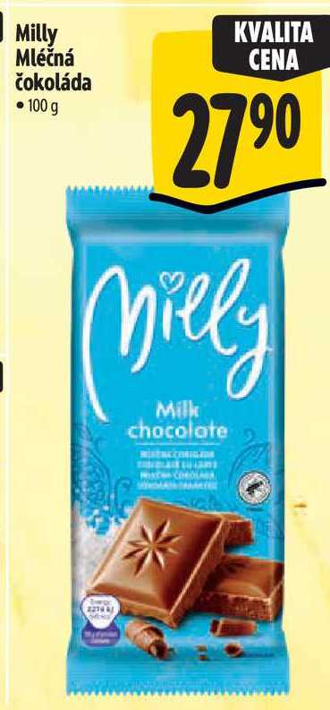 Milly Mléčná čokoláda, 100 g