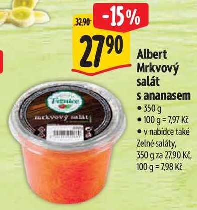 Albert Mrkvový salát s ananasem, 350 g