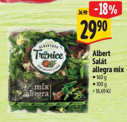 Albert Salát allegra mix, 160 g 