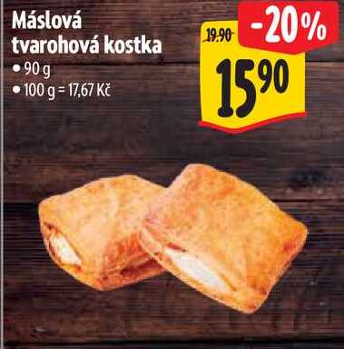 Máslová tvarohová kostka, 90 g