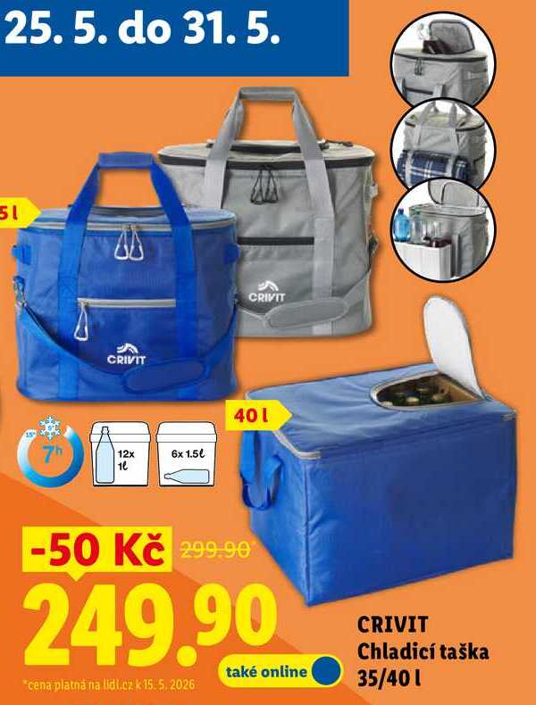 CRIVIT Chladicí taška 35/40 l