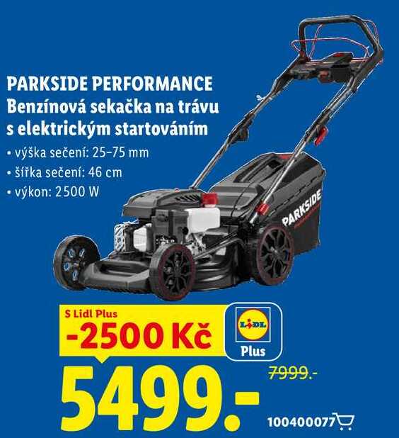 PARKSIDE PERFORMANCE Benzínová sekačka na trávu s elektrickým startováním
