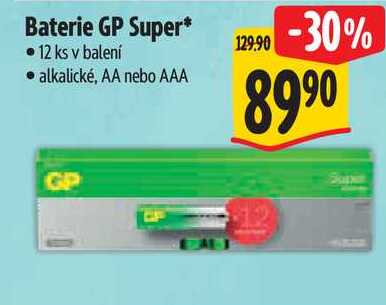 Baterie GP Super, 12 ks