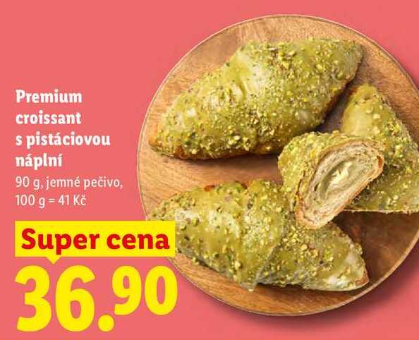 Premium croissant s pistáciovou náplní, 90 g  