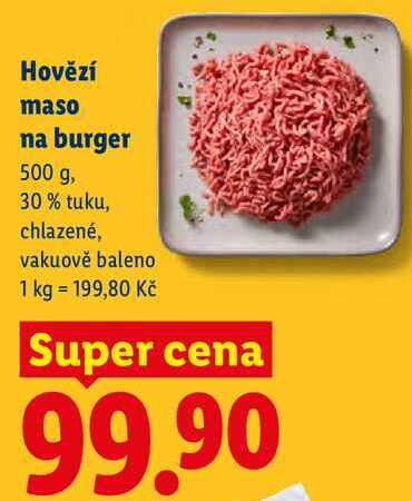 Hovězí maso na burger, 500 g 