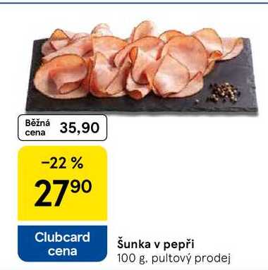 Šunka v pepři, 100 g