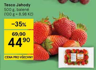 Tesco Jahody, 500 g, balené