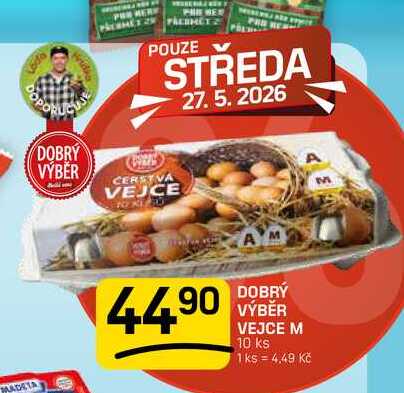 DOBRÝ VÝBĚR VEJCE M 10 ks 