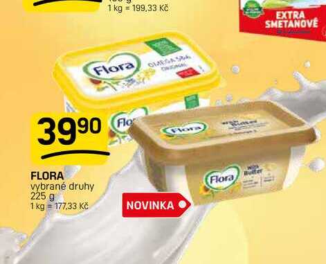 FLORA vybrané druhy 225 g  v akci