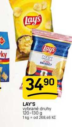 LAY'S vybrané druhy 120-130 g