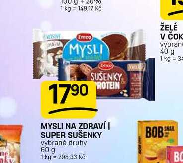 MYSLI NA ZDRAVÍ | SUPER SUŠENKY vybrané druhy 60 g