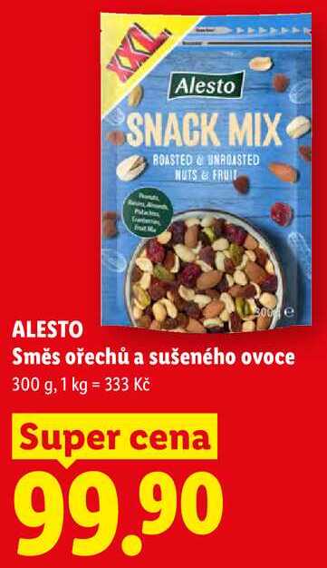 ALESTO Směs ořechů a sušeného ovoce, 300 g