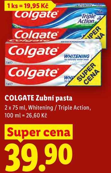 COLGATE Zubní pasta 2 x 75 ml