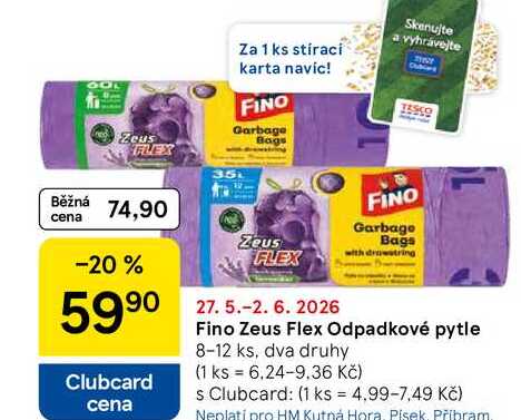 Fino Zeus Flex Odpadkové pytle, 8-12 ks, dva druhy 