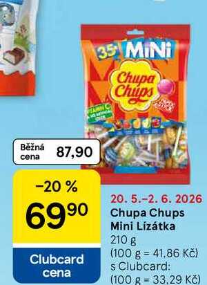 Chupa Chups Mini Lízátka, 210 g