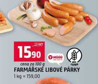 FARMÁŘSKÉ LIBOVÉ PÁRKY 100g
