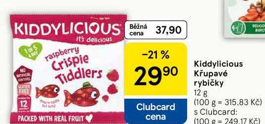 Kiddylicious Křupavé rybičky, 12 g 