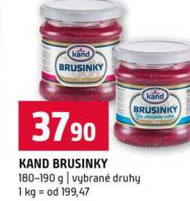 KAND BRUSINKY 180-190 g vybrané druhy 