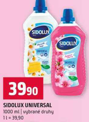 SIDOLUX UNIVERSAL 1000 ml vybrané druhy