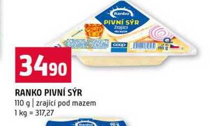 RANKO PIVNÍ SÝR 110 g zrající pod mazem