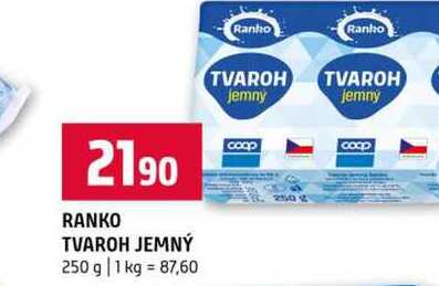 RANKO TVAROH JEMNÝ 250 g