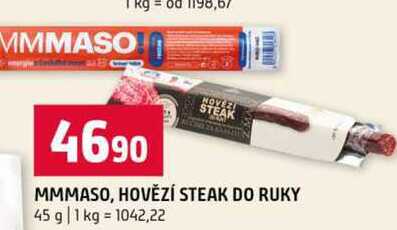 MMMASO, HOVĚZÍ STEAK DO RUKY 45 g 
