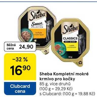 Sheba Kompletní mokré krmivo pro kočky, 85 g, více druhů