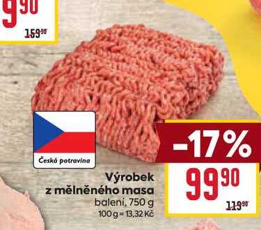 Výrobek z mělněného masa balení, 750 g