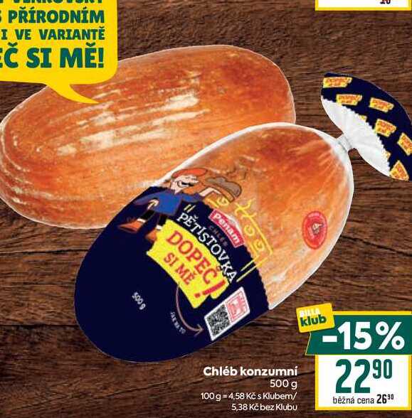 Chléb konzumní 500 g 