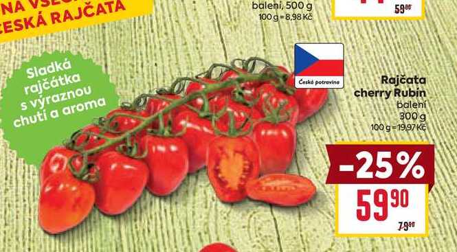 Rajčata cherry Rubin balení 300 g