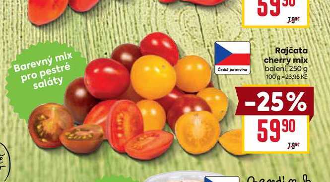 Rajčata cherry mix balení, 250 g