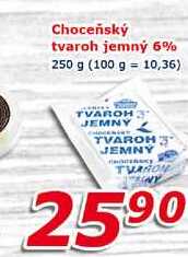 Choceňský tvaroh jemný 6% 250 g