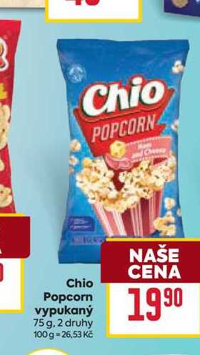Chio Popcorn vypukaný 75g